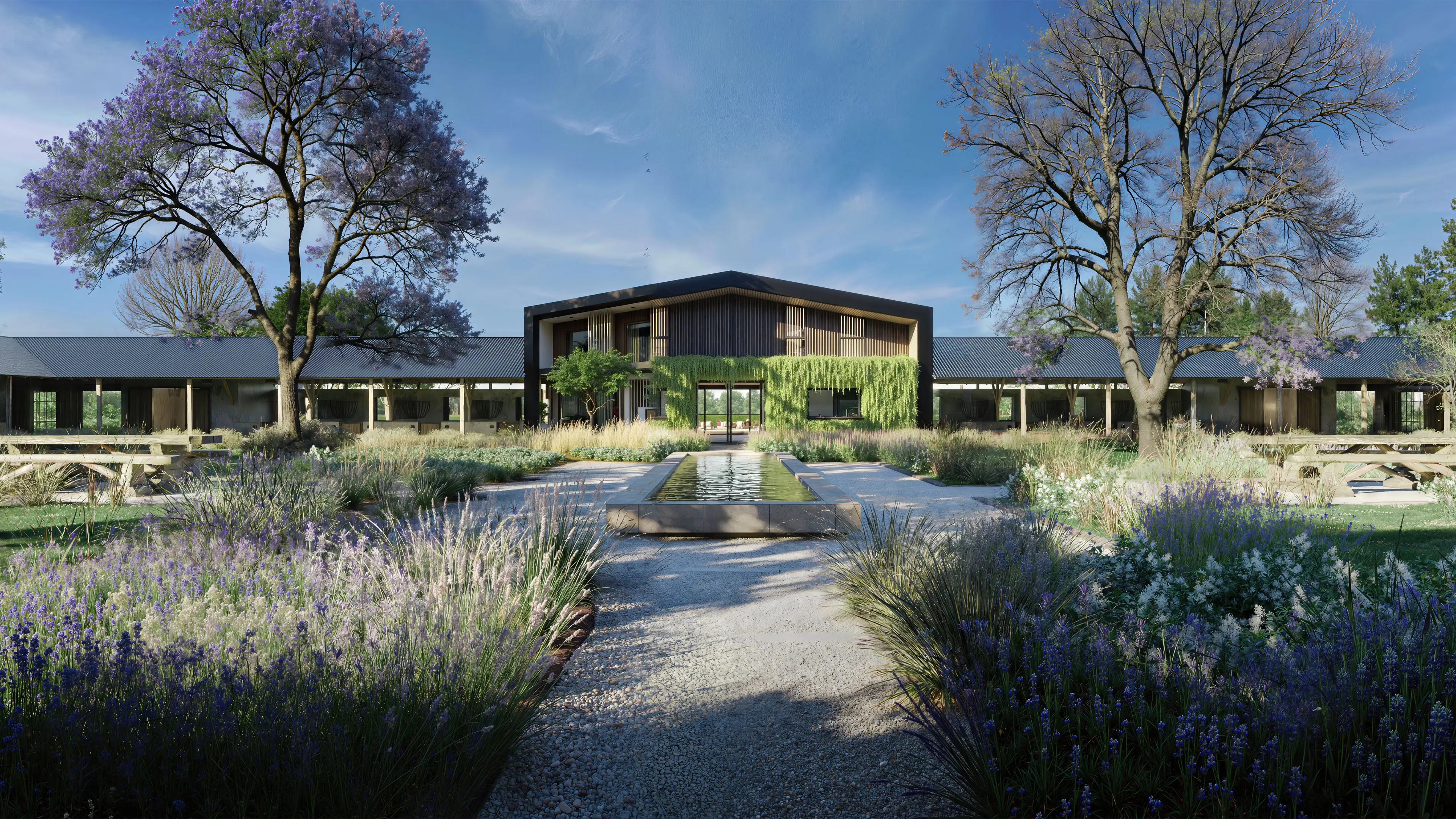 Detalle constructivo 3D texturas y materiales realistas